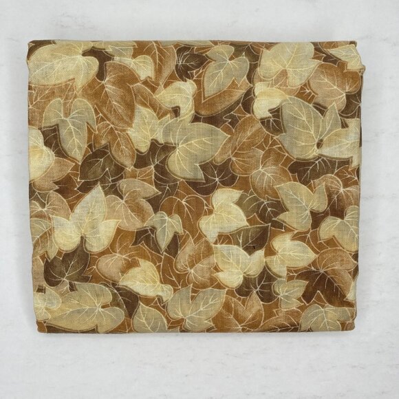 1/2 Yd Windsor Collection Hoffman Quilting Fabric Yard Autumn Leaves Beige Brown - Picture 2 of 7